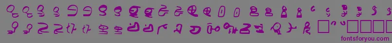 Id4AlienScript Font – Purple Fonts on Gray Background