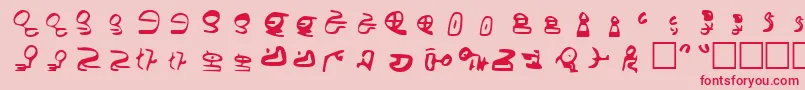 Id4AlienScript Font – Red Fonts on Pink Background