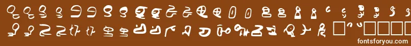 フォントId4AlienScript – 茶色の背景に白い文字