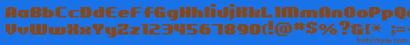 Bmfigaro Font – Brown Fonts on Blue Background