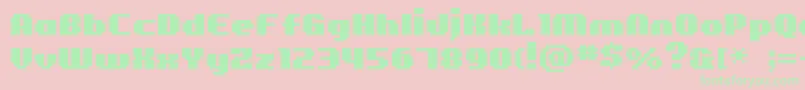 Bmfigaro Font – Green Fonts on Pink Background