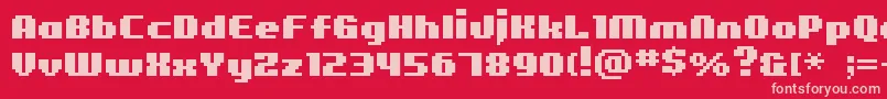 Bmfigaro Font – Pink Fonts on Red Background