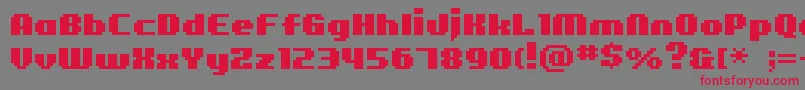 フォントBmfigaro – 赤い文字の灰色の背景