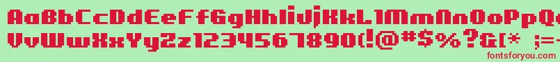 Bmfigaro Font – Red Fonts on Green Background