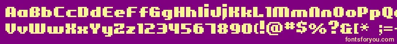 Bmfigaro Font – Yellow Fonts on Purple Background