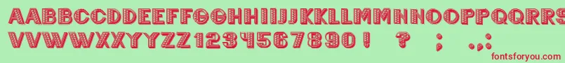 Mexicanero Font – Red Fonts on Green Background