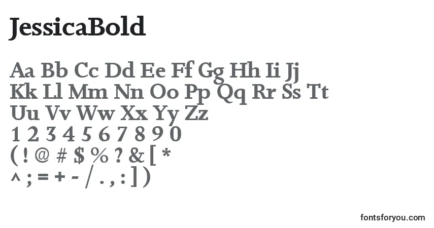 JessicaBoldフォント–アルファベット、数字、特殊文字