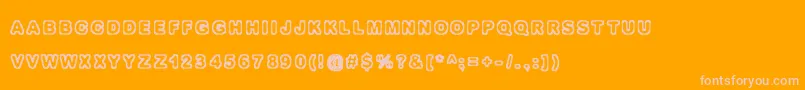 Izolat8n Font – Pink Fonts on Orange Background