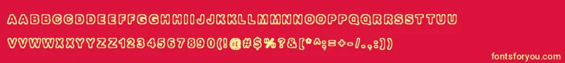 Izolat8n Font – Yellow Fonts on Red Background