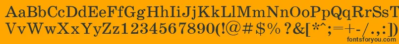 Schoolbookac Font – Black Fonts on Orange Background