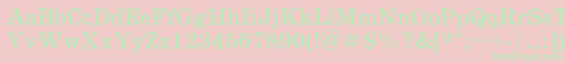 Schoolbookac Font – Green Fonts on Pink Background