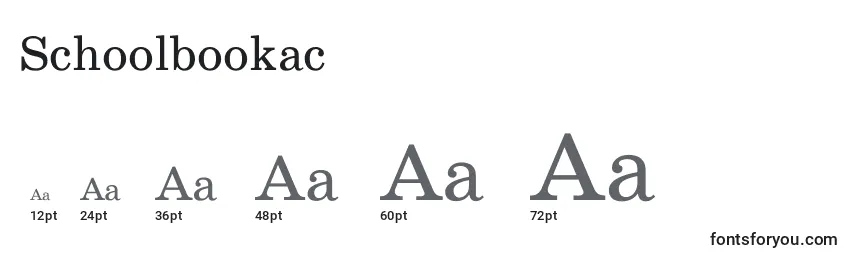 Schoolbookac Font Sizes