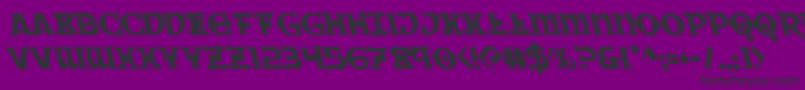 Шрифт Warpriestleft – чёрные шрифты на фиолетовом фоне