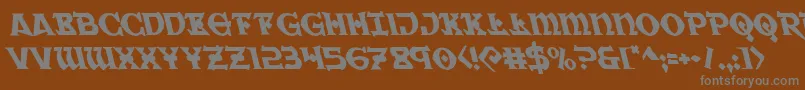 Подробнее о шрифте Warpriestleft Шрифт Warpriestleft – серые шрифты на коричневом фоне