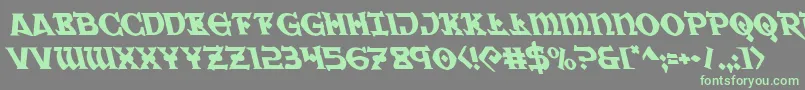 More about Warpriestleft Font Warpriestleft Font – Green Fonts on Gray Background