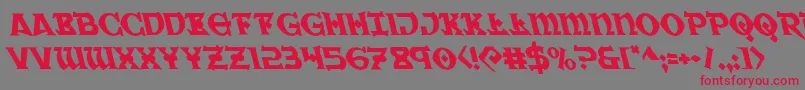 Warpriestleft Font – Red Fonts on Gray Background