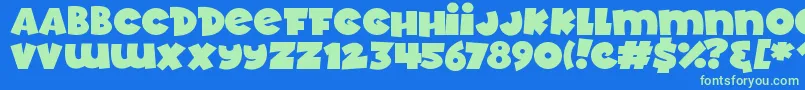 Adorable Font – Green Fonts on Blue Background