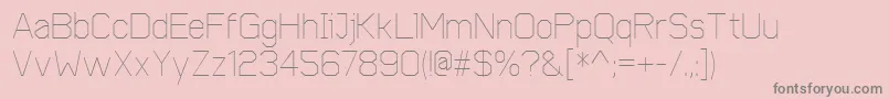 CobolLight-Schriftart – Graue Schriften auf rosa Hintergrund