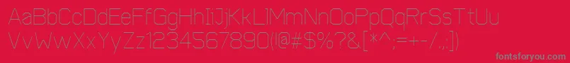 CobolLight Font – Gray Fonts on Red Background