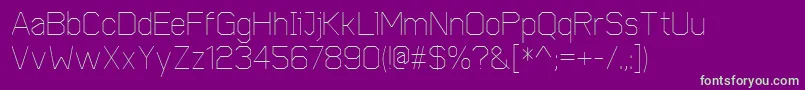 CobolLight Font – Green Fonts on Purple Background