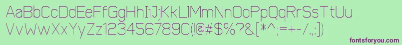 CobolLight Font – Purple Fonts on Green Background