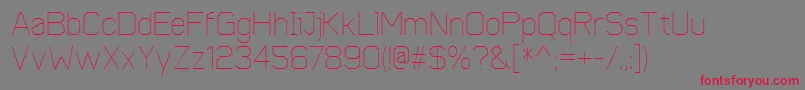 CobolLight Font – Red Fonts on Gray Background