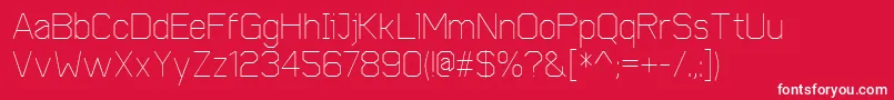 CobolLight Font – White Fonts on Red Background