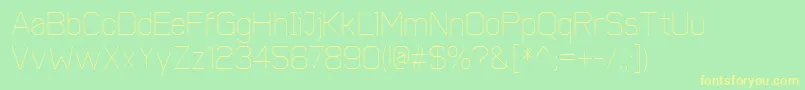 CobolLight Font – Yellow Fonts on Green Background