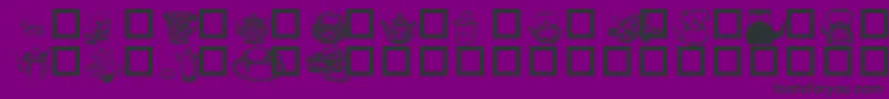 TeaTimeI Font – Black Fonts on Purple Background