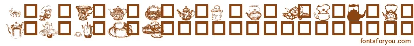 TeaTimeI Font – Brown Fonts on White Background