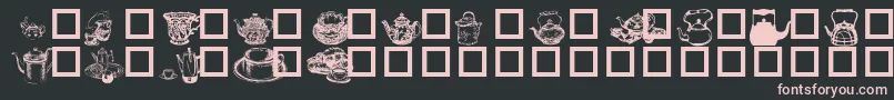 TeaTimeI Font – Pink Fonts on Black Background