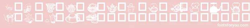 TeaTimeI Font – White Fonts on Pink Background