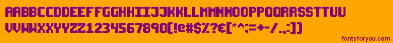 Starseedpro Font – Purple Fonts on Orange Background