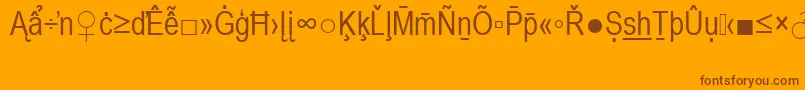 ArialNarrowSpecialG2 Font – Brown Fonts on Orange Background