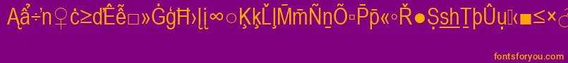 Czcionka ArialNarrowSpecialG2 – pomarańczowe czcionki na fioletowym tle