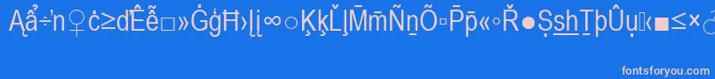 Шрифт ArialNarrowSpecialG2 – розовые шрифты на синем фоне