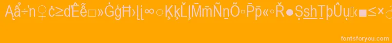 ArialNarrowSpecialG2 Font – Pink Fonts on Orange Background