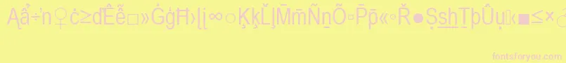 ArialNarrowSpecialG2 Font – Pink Fonts on Yellow Background