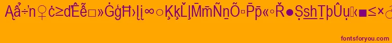 ArialNarrowSpecialG2 Font – Purple Fonts on Orange Background