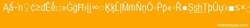 ArialNarrowSpecialG2 Font – White Fonts on Orange Background