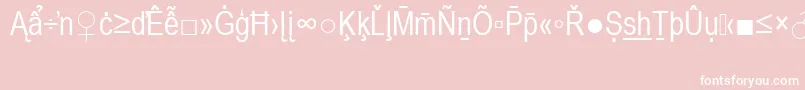 ArialNarrowSpecialG2 Font – White Fonts on Pink Background