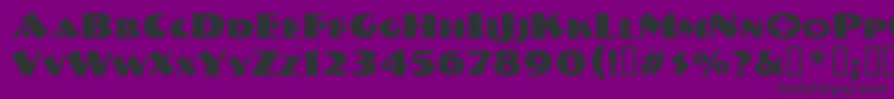 Czcionka Vtnervouzreichboots – czarne czcionki na fioletowym tle