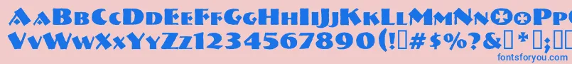 Vtnervouzreichboots Font – Blue Fonts on Pink Background