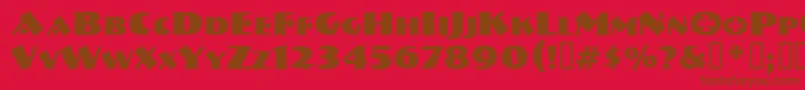 Vtnervouzreichboots-fontti – ruskeat fontit punaisella taustalla