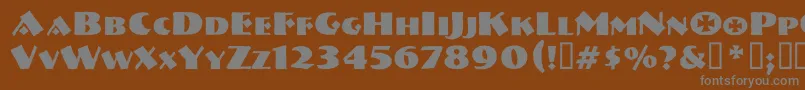 Vtnervouzreichboots Font – Gray Fonts on Brown Background