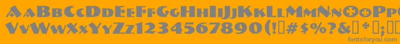 Vtnervouzreichboots Font – Gray Fonts on Orange Background