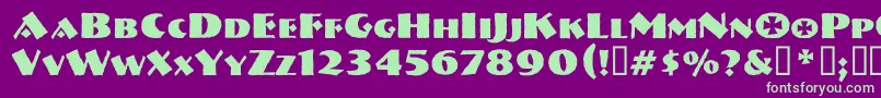 Vtnervouzreichboots Font – Green Fonts on Purple Background