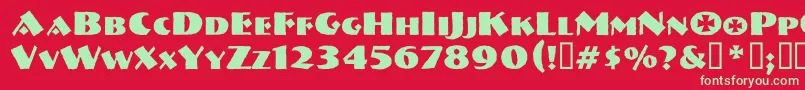 Vtnervouzreichboots Font – Green Fonts on Red Background