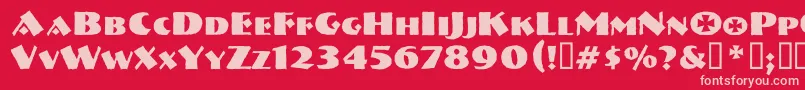 Vtnervouzreichboots Font – Pink Fonts on Red Background