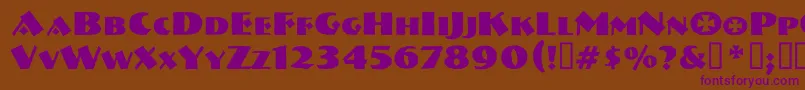 Vtnervouzreichboots Font – Purple Fonts on Brown Background